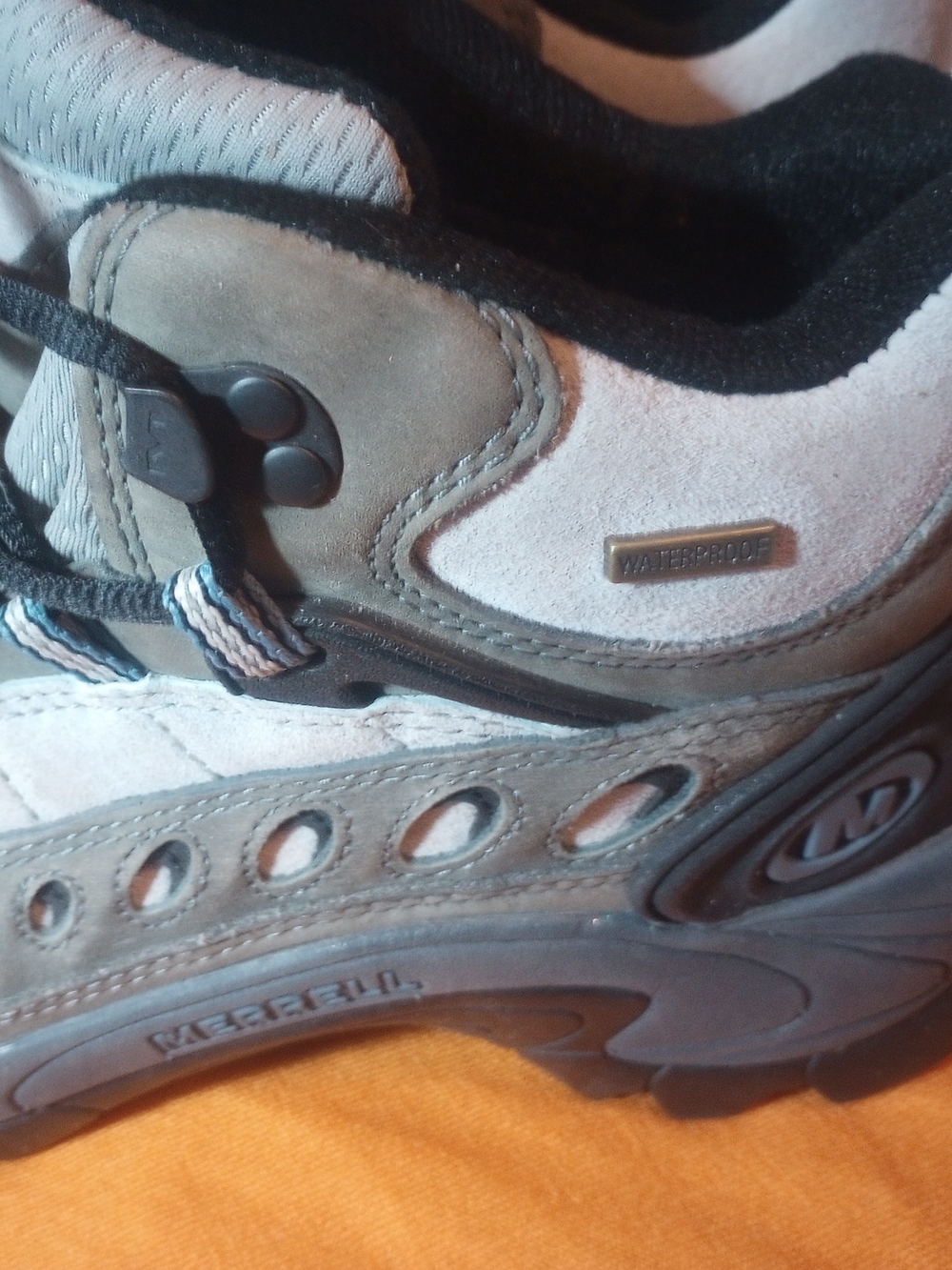 Merrell Lace-Up Hiking Boots in Gray and Black - Picture 4 of 9